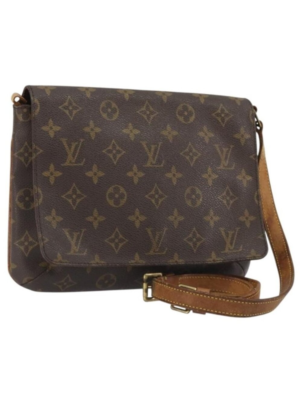 Authentic LOUIS VUITTON Monogram Musette Tango Short Shoulder Bag M51257 LV